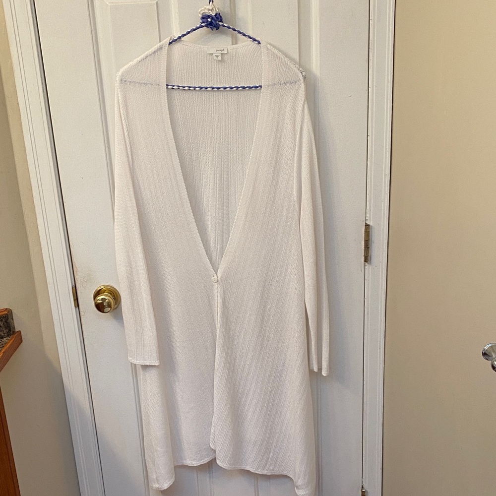 White Long Sleeve Cardigan